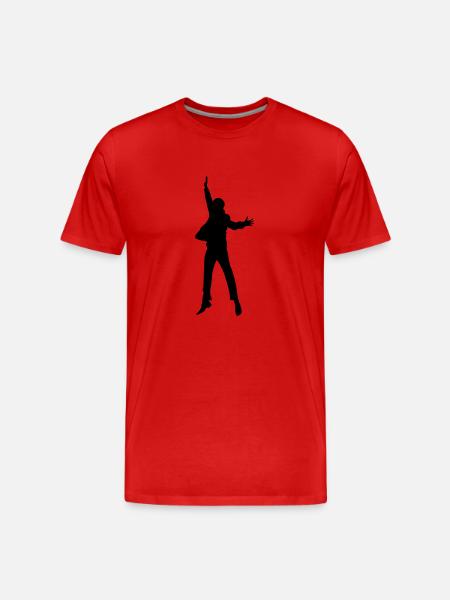 Jump High - Männer Premium Bio T-Shirt - Rot