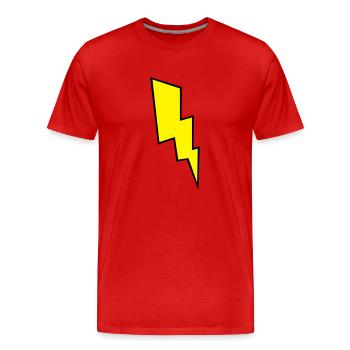 Eclair - T-shirt bio Premium Homme - rouge - Devant - Damien (186cm)