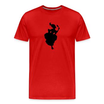 dame Vintage - T-shirt bio Premium Homme - rouge - Devant - Damien (186cm)
