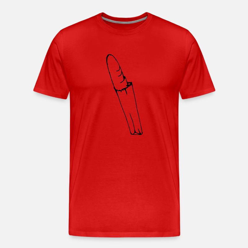 Baguette Design - Männer Premium Bio T-Shirt - Rot