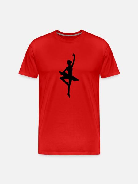 Ballerina dancer silhouette - Men's Premium Organic T-Shirt - red