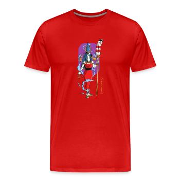 Nekhbet, déesse égyptienne - T-shirt bio Premium Homme - rouge - Devant - Damien (186cm)