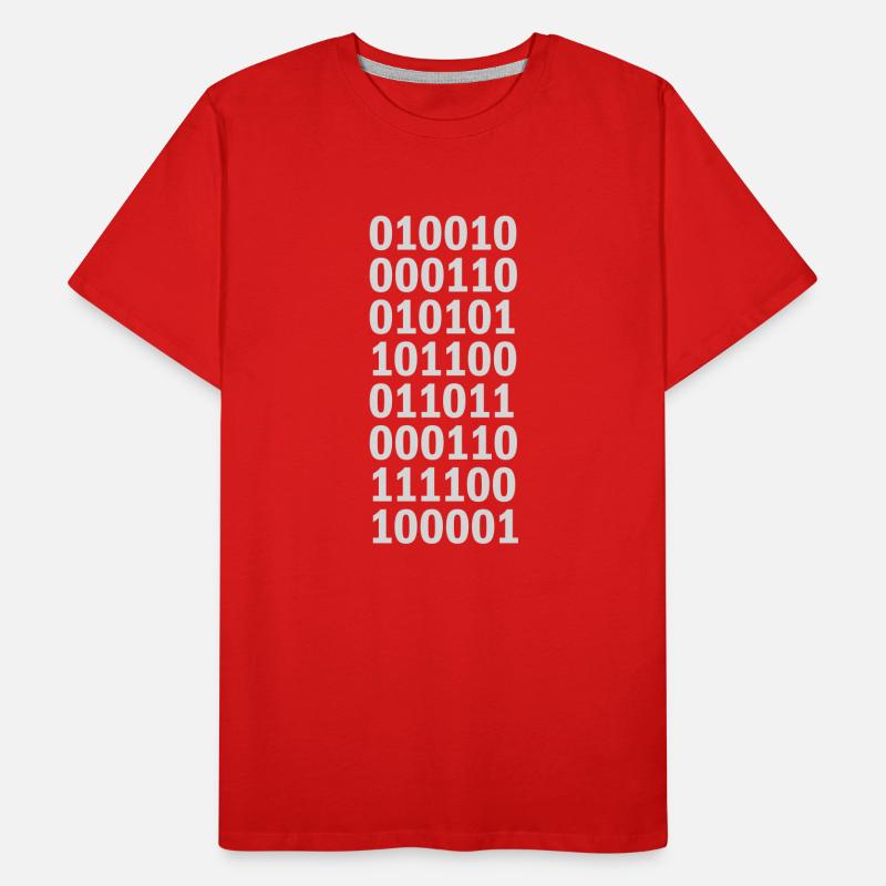 Binary Code Program Language Men's Premium Organic T-Shirt