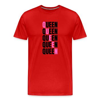Reine - T-shirt bio Premium Homme - rouge - Devant - Damien (186cm)