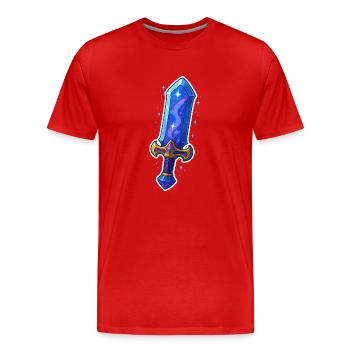 Fantasy Sword - Männer Premium Bio T-Shirt - Rot - Vorne - Damien (186cm)