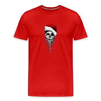 Xmas Skullz - Organic T-shirt Ekologisk premium-T-shirt herr - röd - Fram - Damien (186cm)