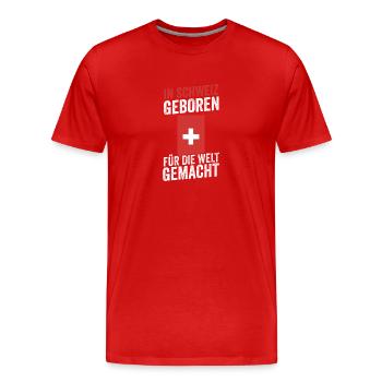 Schweizer Schweiz - Männer Premium Bio T-Shirt - Rot - Vorne - Damien (186cm)