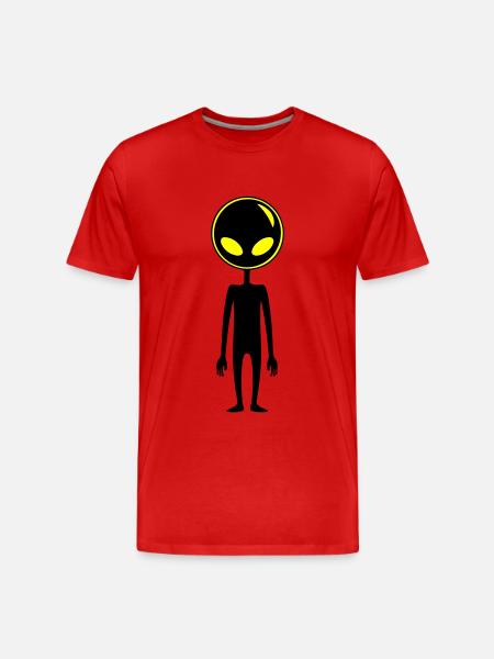 Alien Außerirdischer - Men's Premium Organic T-Shirt - red