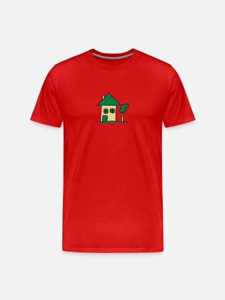 house - Men's Premium Organic T-Shirt - red
