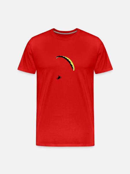 Paraglider Paragliding - Men's Premium Organic T-Shirt - red