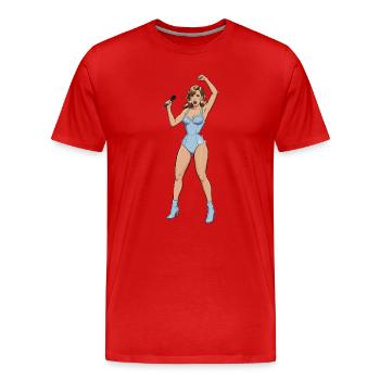 Sänger-Tänzer - Männer Premium Bio T-Shirt - Rot - Vorne - Damien (186cm)