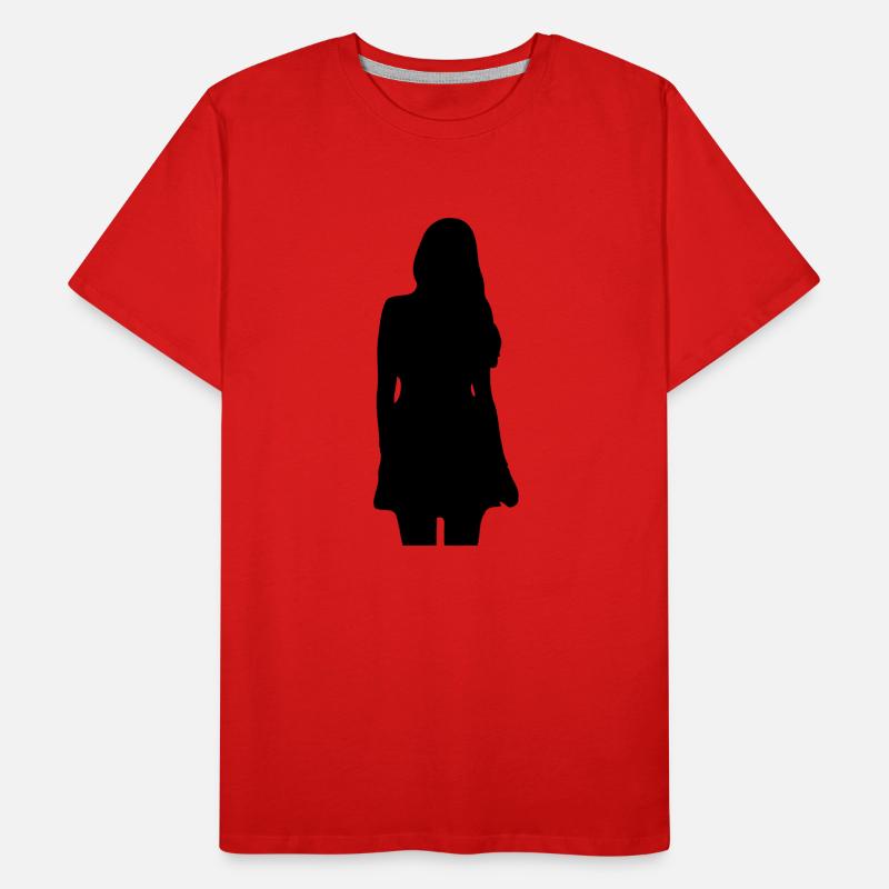 Modell Mädchen Silhouette Männer Premium Bio T-Shirt