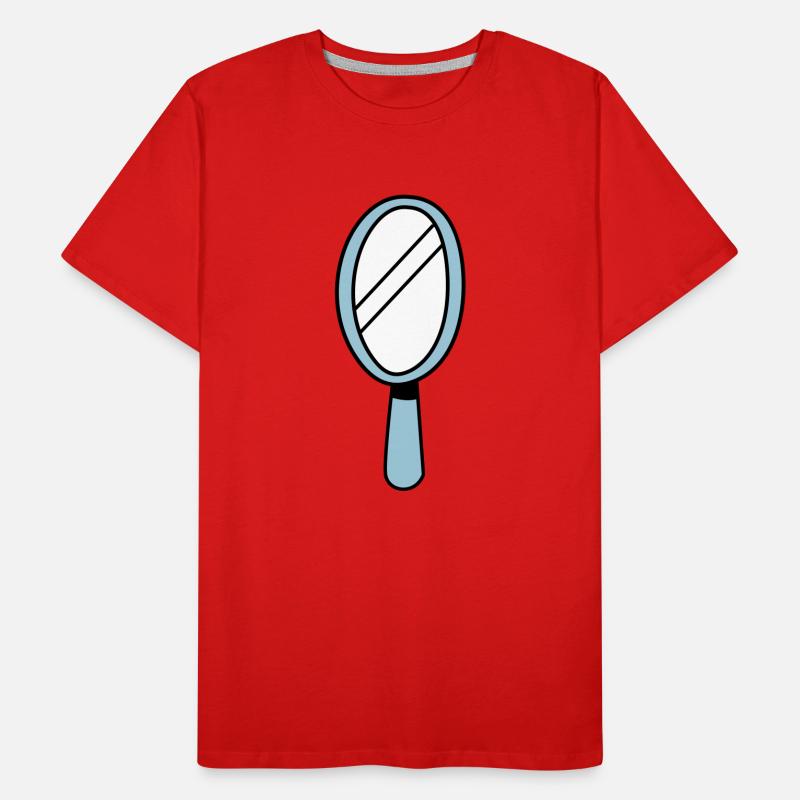 MIROIR MIROIR à main en bleu T-shirt bio Premium Homme