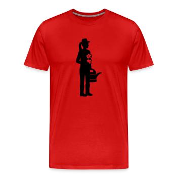 Gardener - Men's Premium Organic T-Shirt - red - Front - Damien (186cm)