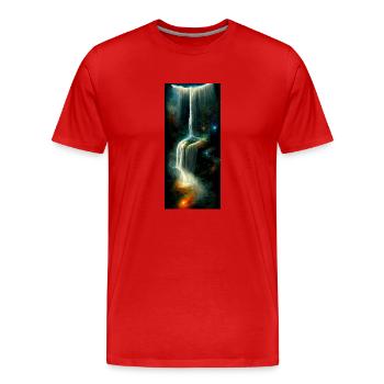 Création de l'univers - T-shirt bio Premium Homme - rouge - Devant - Damien (186cm)
