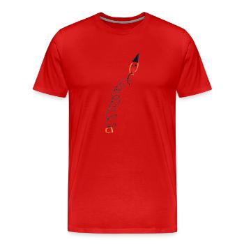 Jack-in-the-box (transparent) - T-shirt bio Premium Homme - rouge - Devant - Damien (186cm)