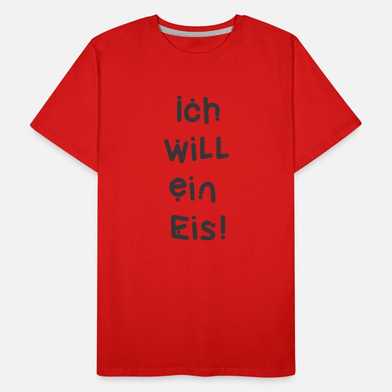 Ich will ein Eis! Männer Premium Bio T-Shirt