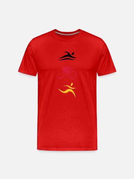 TRI Germany - Männer Premium Bio T-Shirt - Rot