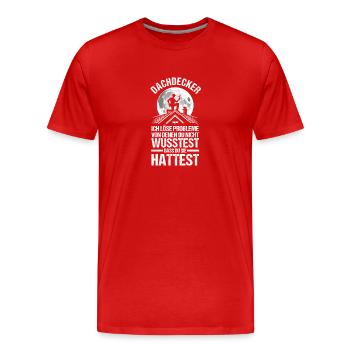 Maître Couvreur Couvreur - T-shirt bio Premium Homme - rouge - Devant - Damien (186cm)