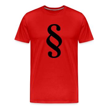 Icône de paragraphe - T-shirt bio Premium Homme - rouge - Devant - Damien (186cm)