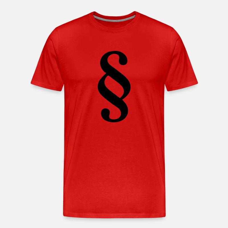 Paragraph Icon - Männer Premium Bio T-Shirt - Rot