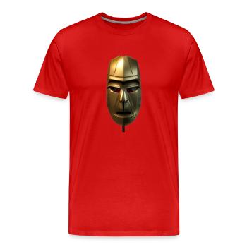 Gold pharaons gardien face - T-shirt bio Premium Homme - rouge - Devant - Damien (186cm)