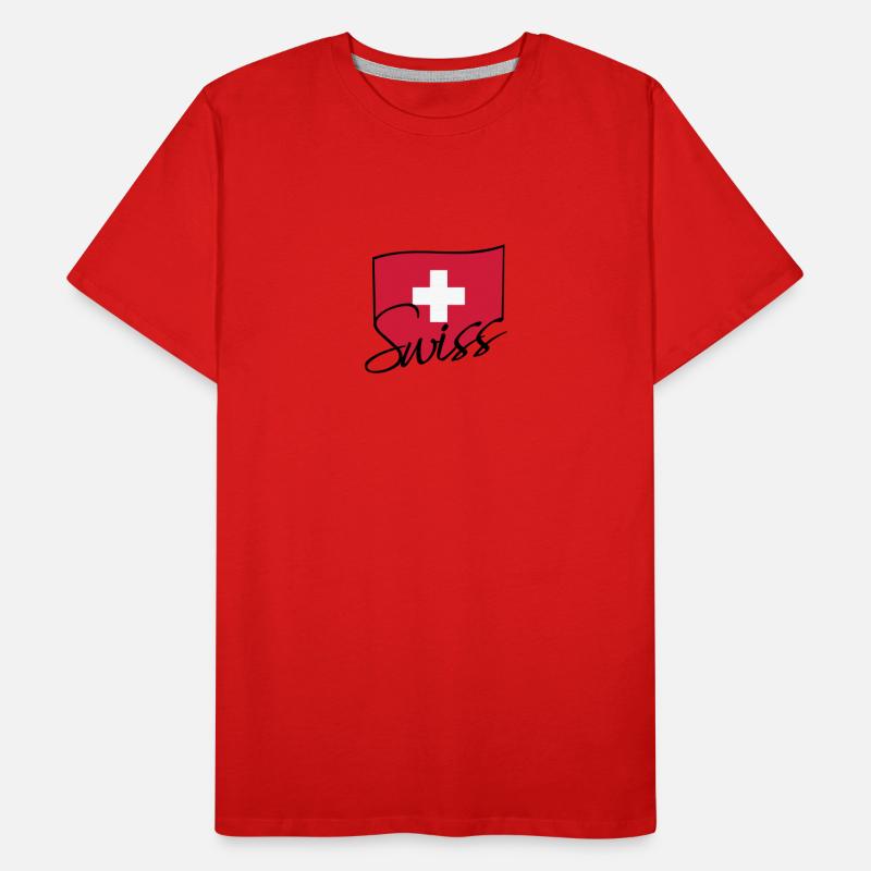 Swiss Flag Logo T-shirt bio Premium Homme