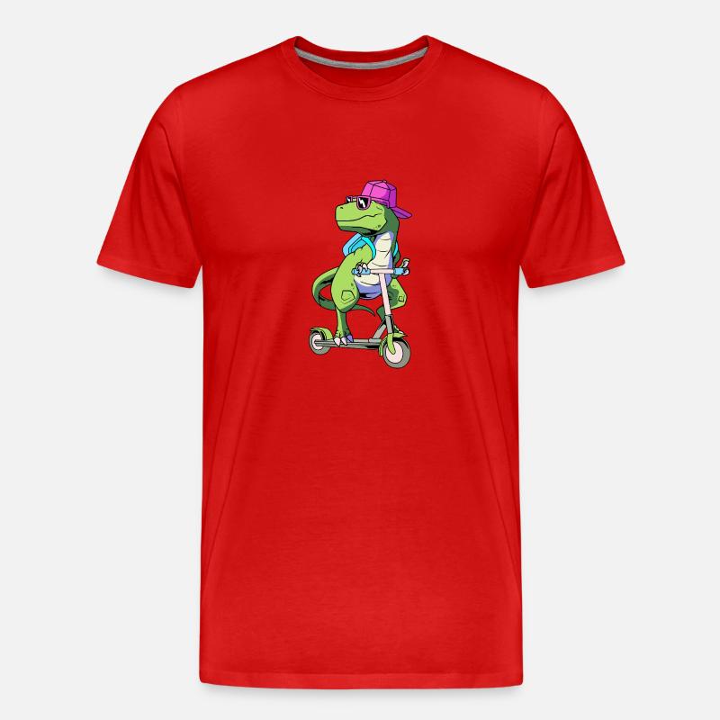 Scooter Roller - Männer Premium Bio T-Shirt - Rot