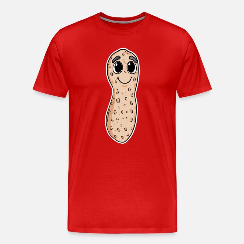 Erdnuss - Männer Premium Bio T-Shirt - Rot