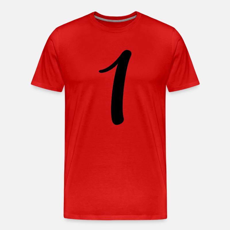 1 - Männer Premium Bio T-Shirt - Rot