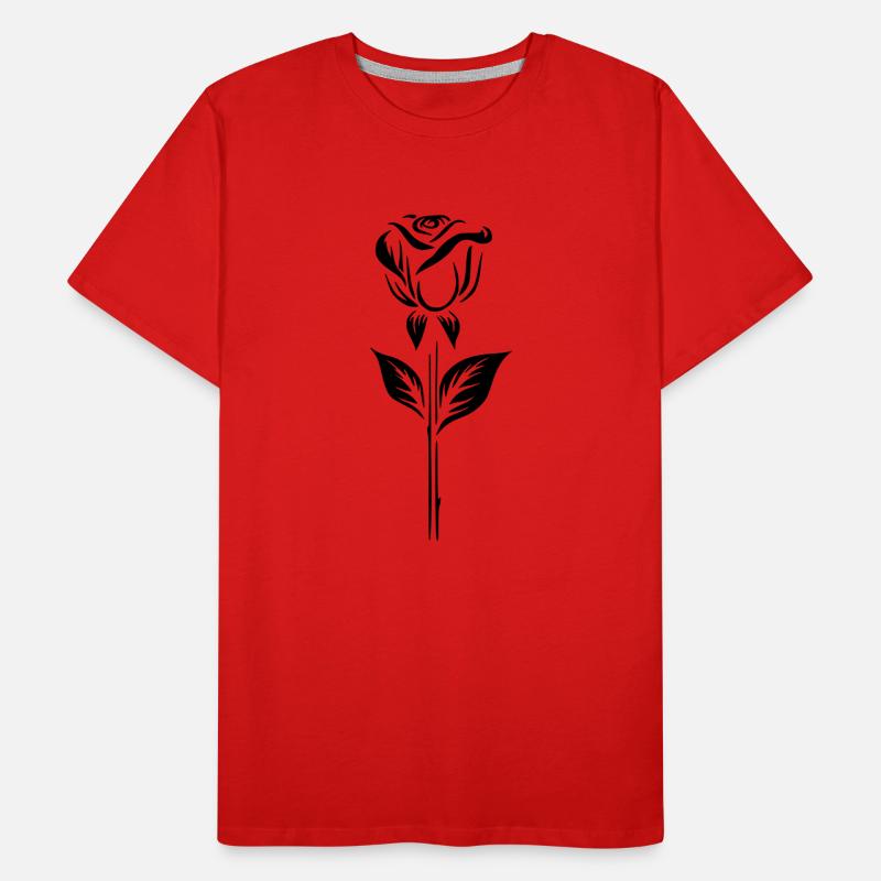 Conception simple d’un logo rose T-shirt bio Premium Homme