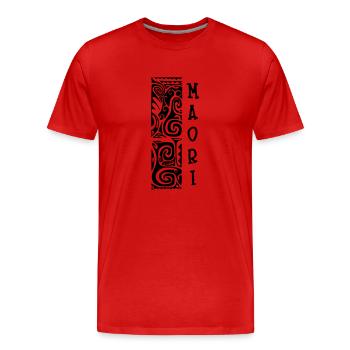 maori - T-shirt bio Premium Homme - rouge - Devant - Damien (186cm)