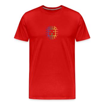 Pride Lion - Men's Premium Organic T-Shirt - red - Front - Damien (186cm)