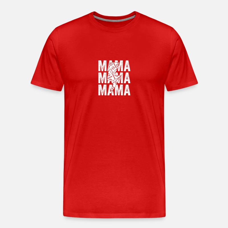 Baseballspieler Mama Mutter Baseball - Männer Premium Bio T-Shirt - Rot