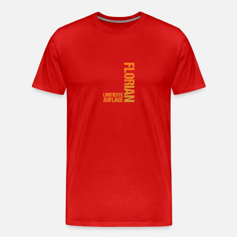 Florian - Männer Premium Bio T-Shirt - Rot