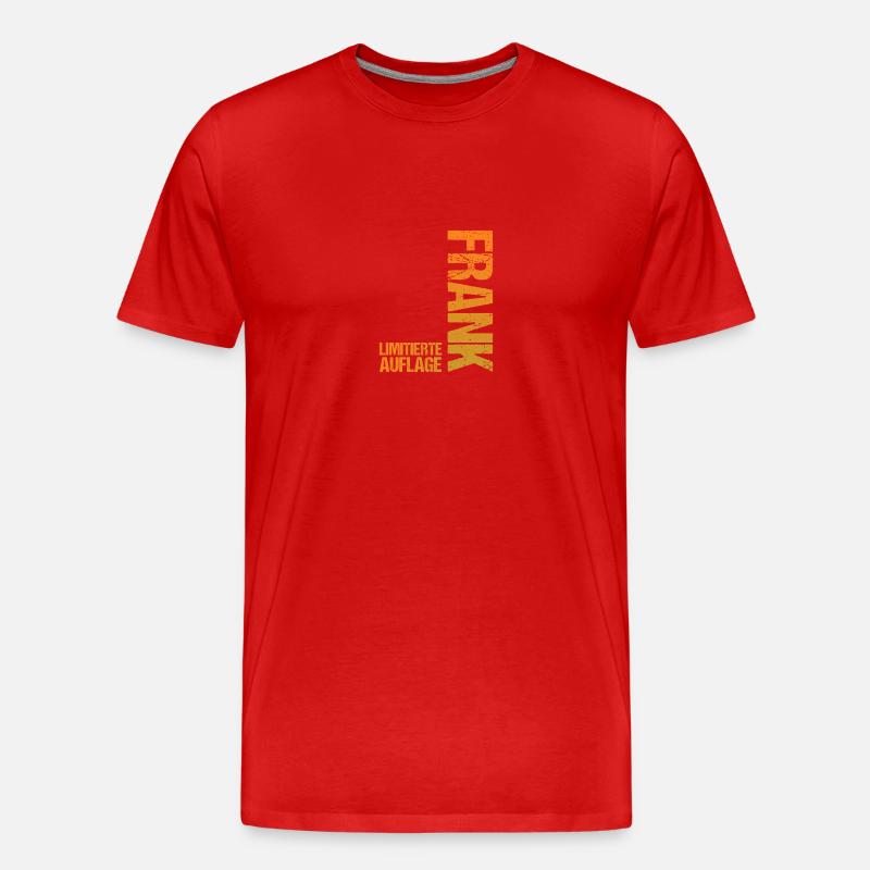 Frank - Männer Premium Bio T-Shirt - Rot