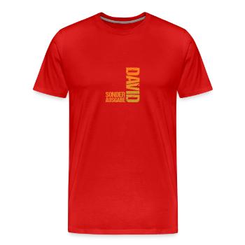 David - T-shirt bio Premium Homme - rouge - Devant - Damien (186cm)