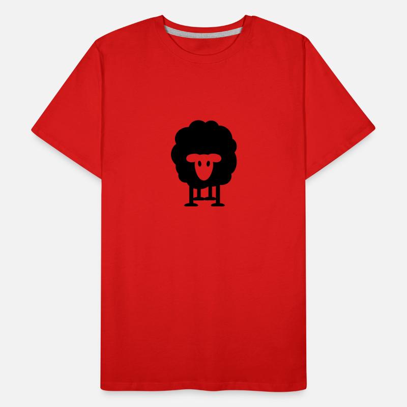 thick black sheep Shepherd Wool Heidschnucken Men's Premium Organic T-Shirt