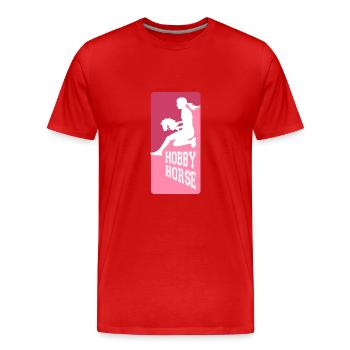 Cheval de loisir - Cheval de loisir - Équitation - Cadeau - T-shirt bio Premium Homme - rouge - Devant - Damien (186cm)
