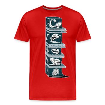 History of the Earth Geology Paleontology 1 - Men's Premium Organic T-Shirt - red - Front - Damien (186cm)