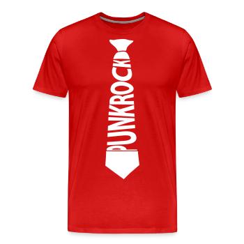 Punkrock Schlips - Männer Premium Bio T-Shirt - Rot - Vorne - Damien (186cm)