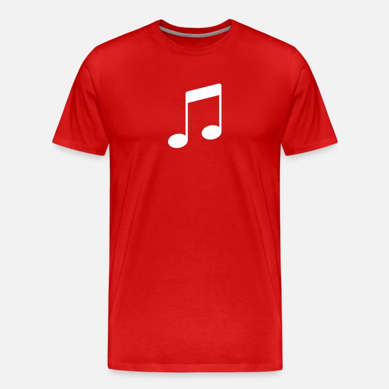 note_icon - Men's Premium Organic T-Shirt - red