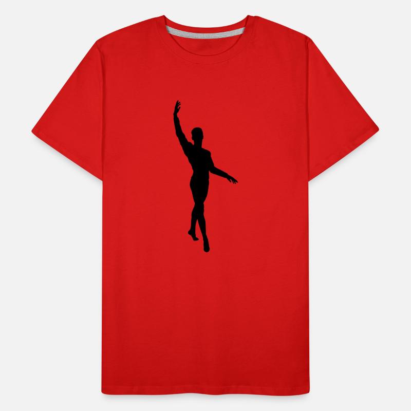 Danseuse de ballet vecteur Silhouette T-shirt bio Premium Homme