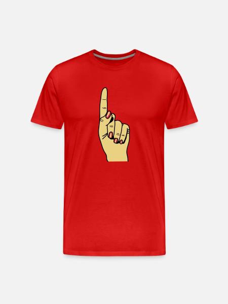 zeigefinger - Men's Premium Organic T-Shirt - red