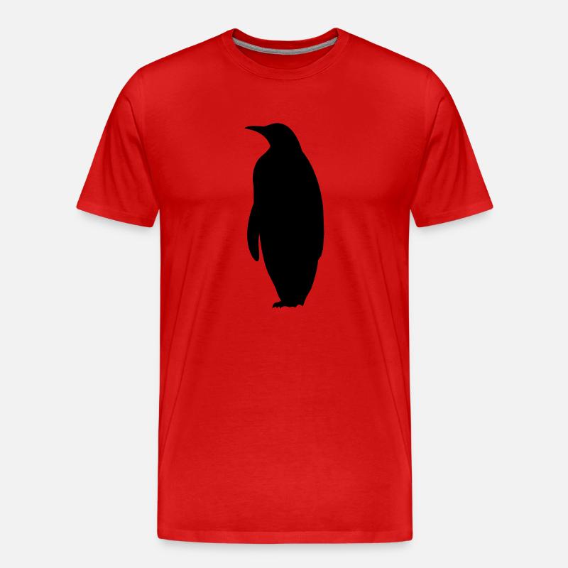 pinguin - Männer Premium Bio T-Shirt - Rot