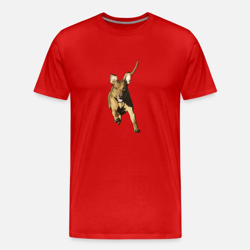 Rhodesian Ridgeback Livernose - Männer Premium Bio T-Shirt - Rot