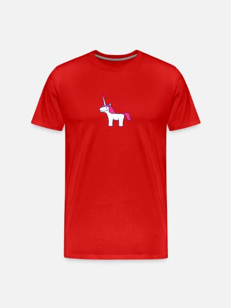 Unicorn - Männer Premium Bio T-Shirt - Rot