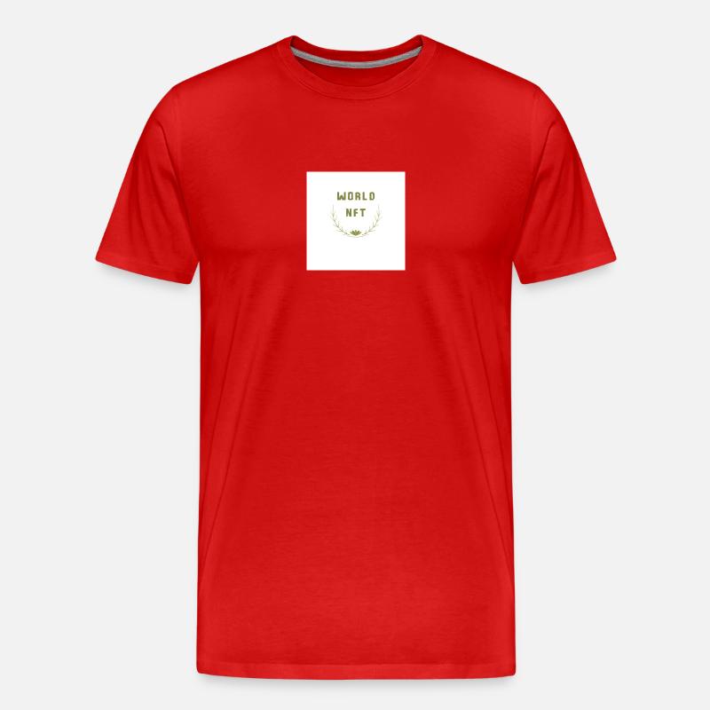 world nft - Männer Premium Bio T-Shirt - Rot