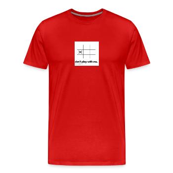 Don't Play with Me (Tic-Tac-Toe) - Men's Premium Organic T-Shirt - red - Front - Damien (186cm)