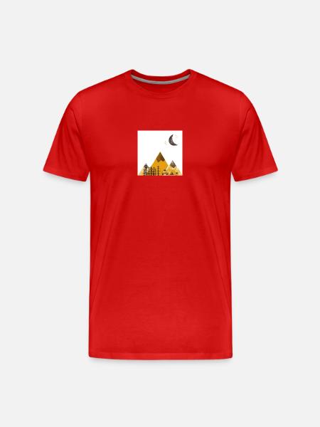 Natur und Ruhe - Männer Premium Bio T-Shirt - Rot